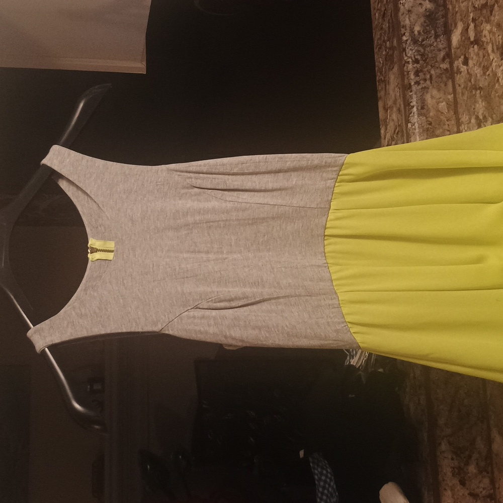 Girls Tank Top Style Dress Girls Medium Highlighter Gray - Picture 2 of 7